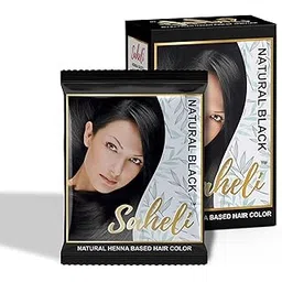 Saheli Henna Based Hair Color – Natural Black | 100% Herbal Powder | Ammonia-Free, Long-Lasting & Nourishing Hair Color (5 x 20g Sachets, Pack of 2 Boxes)-picture-37