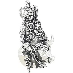 sahiba gems 925 Sterling Silver/Pure Chandi Lord Shiva Shiv ji Pendant Locket for Everyone (Shiva) ~ Round Shape Locket-picture-23