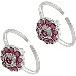 sahiba gems Pure Silver (Chandi) Designer Toe Rings/Bichiya For Women ~ Pack in 2 Pieces-picture-35