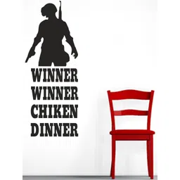 Sai Designs Black Winner Printed Self-Adhesive Wall Stickers-picture-34