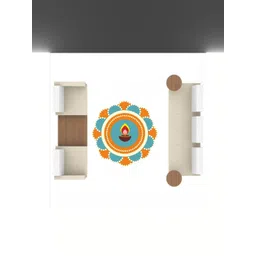 Sai Designs Orange & Blue Adhesive Rangoli Sticker-picture-12