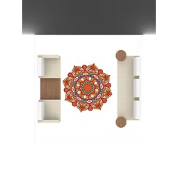 Sai Designs Orange & Red Rangoli Adhesive Sticker-picture-26