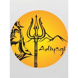 Sai Designs Yellow & Black Adiyogi Wall Sticker-picture-14