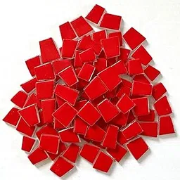 Sai Mosaic Art Bold Collection Dark Red Irregular Trapezoid Glass Tiles - 150 Grams, 3.5mm Thickness, 95 to 100 Pcs-picture-31