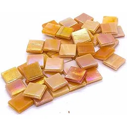 Sai Mosaic Art Coral Monarch Orange HK010 Glass Mosaic 15x15mm tiles 100 gm pack-picture-13