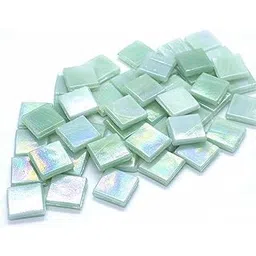Sai Mosaic Art Coral Pistachio HK072 Glass Mosaic 15x15mm tiles 100 gm pack-picture-18