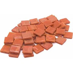 Sai Mosaic Art Coral Fire Orange HK144 Glass Mosaic 15x15mm tiles 100 gm pack-picture-10