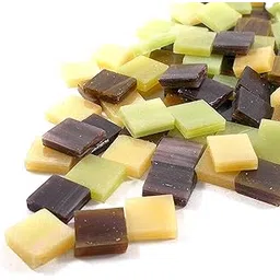 Sai Mosaic Art Stain Glass Mosaic Pcs, Brown Assortment 10x10mm, 100Gm Pack, 145-150 Pcs-picture-22