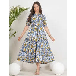 SAICHA Women Floral Printed Block Print Anarkali Kurta-picture-21
