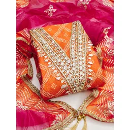 SAINOOR Printed Organza Semi-Stitched Dress Material-picture-25