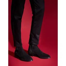 Saint G Men Black Solid Chelsea Boots-picture-22