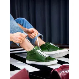 Saint G Men's Lamberto Green Ankle High Sneakers-picture-30