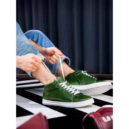 Saint G Men's Lamberto Green Ankle High Sneakers-picture-46