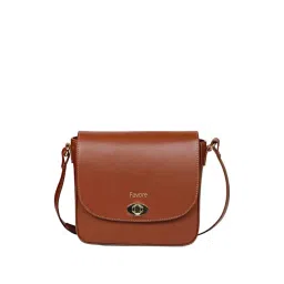 Saint G Tan Solid Small Sling Handbag-picture-42