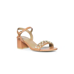 Saint G Women Embellished Leather Block Sandals-picture-10