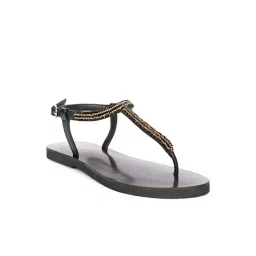 Saint G Women's Abigail Black T-Strap Sandals-picture-34