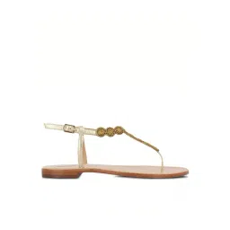 Saint G Women's Alcina Gold T-Strap Sandals-picture-40