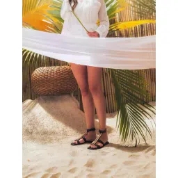 Saint G Women's Black Ankle Strap Sandals-picture-27