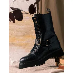 Saint G Women's Cyrilo Black Derby Boots-picture-33