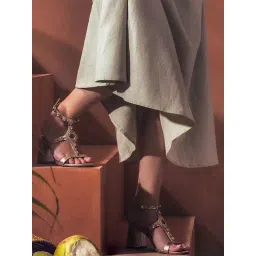 Saint G Women's Elettra Platin Ankle Strap Sandals-picture-38