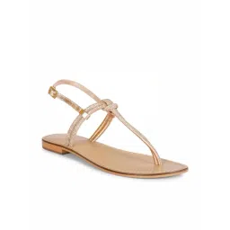 Saint G Women's Elsie Gold T-Strap Sandals-picture-21