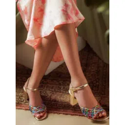 Saint G Women's Felicia Multi Metallic Ankle Strap Sandals-picture-41