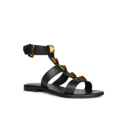Saint G Women's Ida Studded Black Ankle Strap Sandals-picture-45