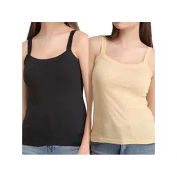 SAJATA Pack of 2 Solid Camisoles-picture-39
