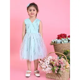 SAKA DESIGNS Floral Net Fit & Flare Dress-picture-12