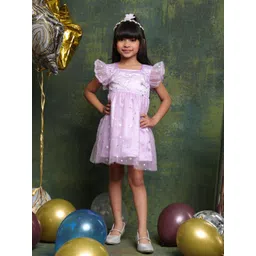 SAKA DESIGNS Star Print Net A-Line Dress-picture-53