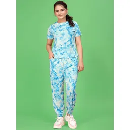 SAKARMAA Women Printed T-Shirt With Trousers Co-Ords-picture-12