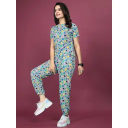 SAKARMAA Women Printed T-Shirts & Trousers Co-Ords image 4