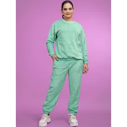 SAKARMAA Women Round Neck High Rise Tracksuits-image-4