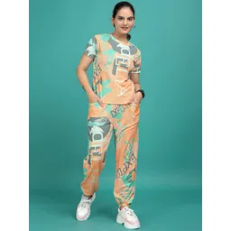 SAKARMAA Women Typography Printed T-Shirt & Joggers Co-Ords-picture-26