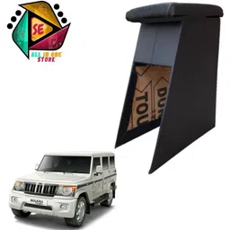 sakshionline Store S1 Type5 Wooden Armrest Black Color For All Car Models of Bolero Car Armrest-picture-17