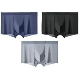 Salegod Men's Ultra-Comfort Ice Nylon Underwear | Moisture-Wicking, Breathable Boxers for Men | Seamless Design | Multicolour_-picture-36