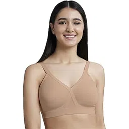 salient Women’s X-Frame Everyday Cotton Bra - Non-Padded & Non-Wired with Side Support Panel & Wide Bottom Band-picture-14