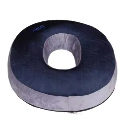 SALO ORTHOTICS Donut Coccyx Ring Cushion for Piles, Back Pain, Fistula, Chair & Car Seat or Multipurpose, Blue & Gray 422 image 4