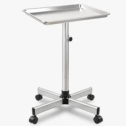 Salon Tray, Salon Rolling Tray with Adjustable Height, Salon Tray on Wheels, Salon Color Tray Ideal Use As Tattoo Tray, Medical Tray, Dental Tray…-picture-12