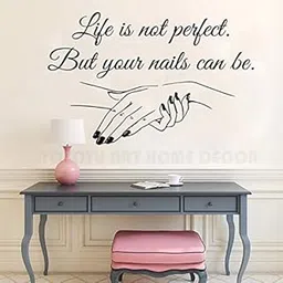 Salon Wall Stickers Window Vinyl Decal Nail Salon Quote Wall Sticker Nail Art Polish Wall Mural Beauty Salon Decoration Manicure Vinyl Art Size (50X66 cm)-picture-31