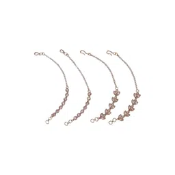 SALONI FASHION JEWELLERY Set of 2 Gold-Plated Brass Ear Cuff-picture-22