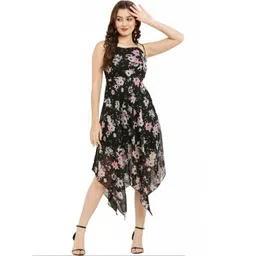 SALONI STYLE Floral Print Fit & Flare Midi Dress-picture-27