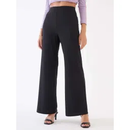 SALT Attire Black Lydia Rib Knit Trousers-picture-18