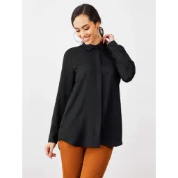 SALT Attire Black Moontini Concealed Placket Shirt-picture-19