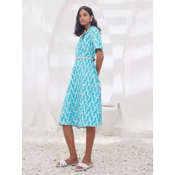 SALT Attire Blue Plain Dress-picture-25