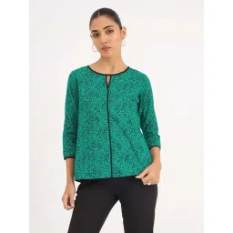 SALT Attire Green Animal Printed Top-picture-43
