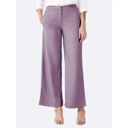 SALT Attire Mauve Plain Trousers-picture-27