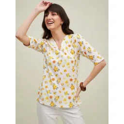 SALT Attire Multicolor Marseille Floral V-Neck Top-picture-22