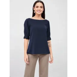 SALT Attire Navy Blue Plain Top-picture-48