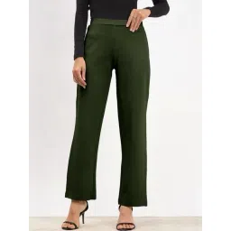 SALT Attire Olive Green Airy Pull On Straight Jeggings-picture-36